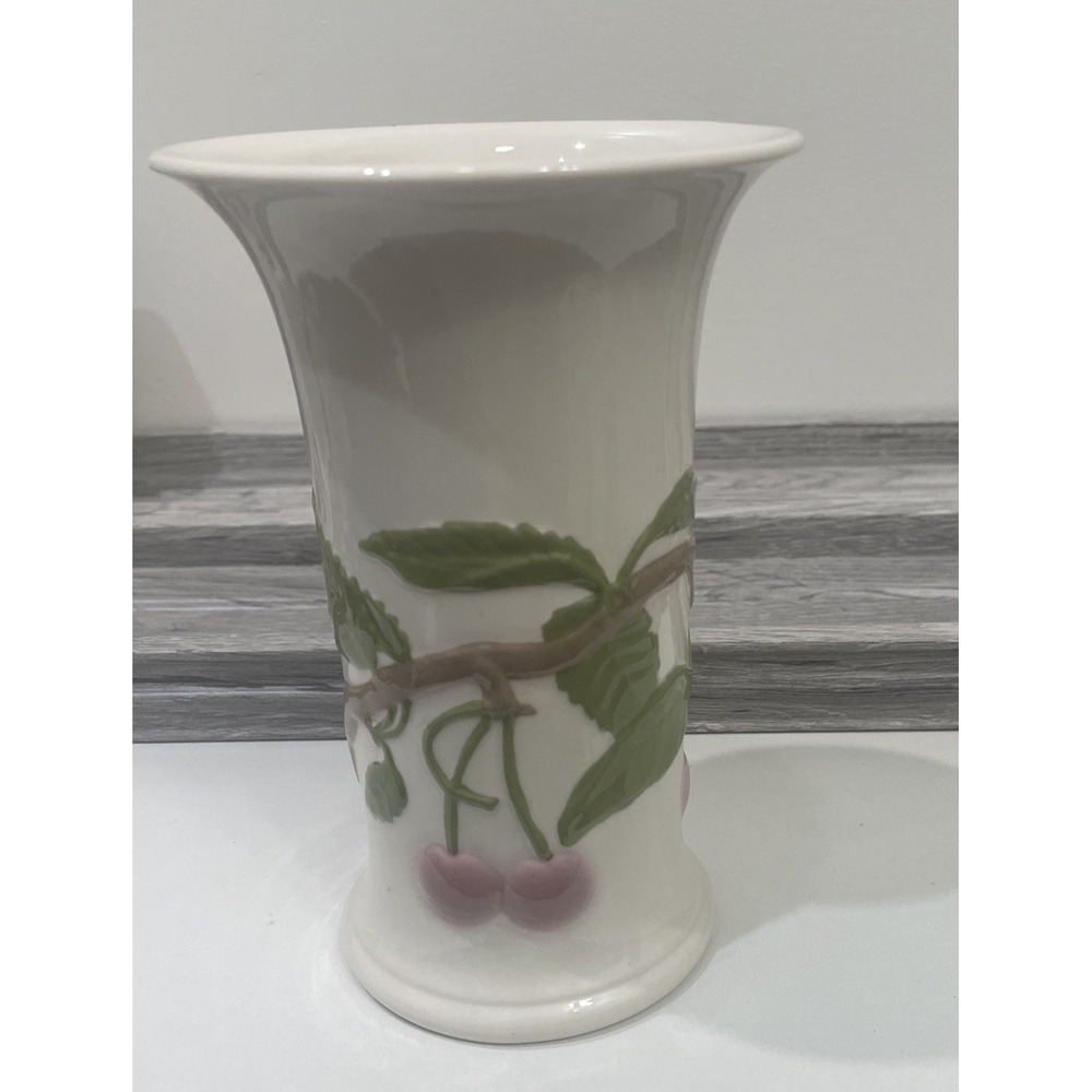 Goebel Vase Raised Cherry Made In W. Germany Vintage